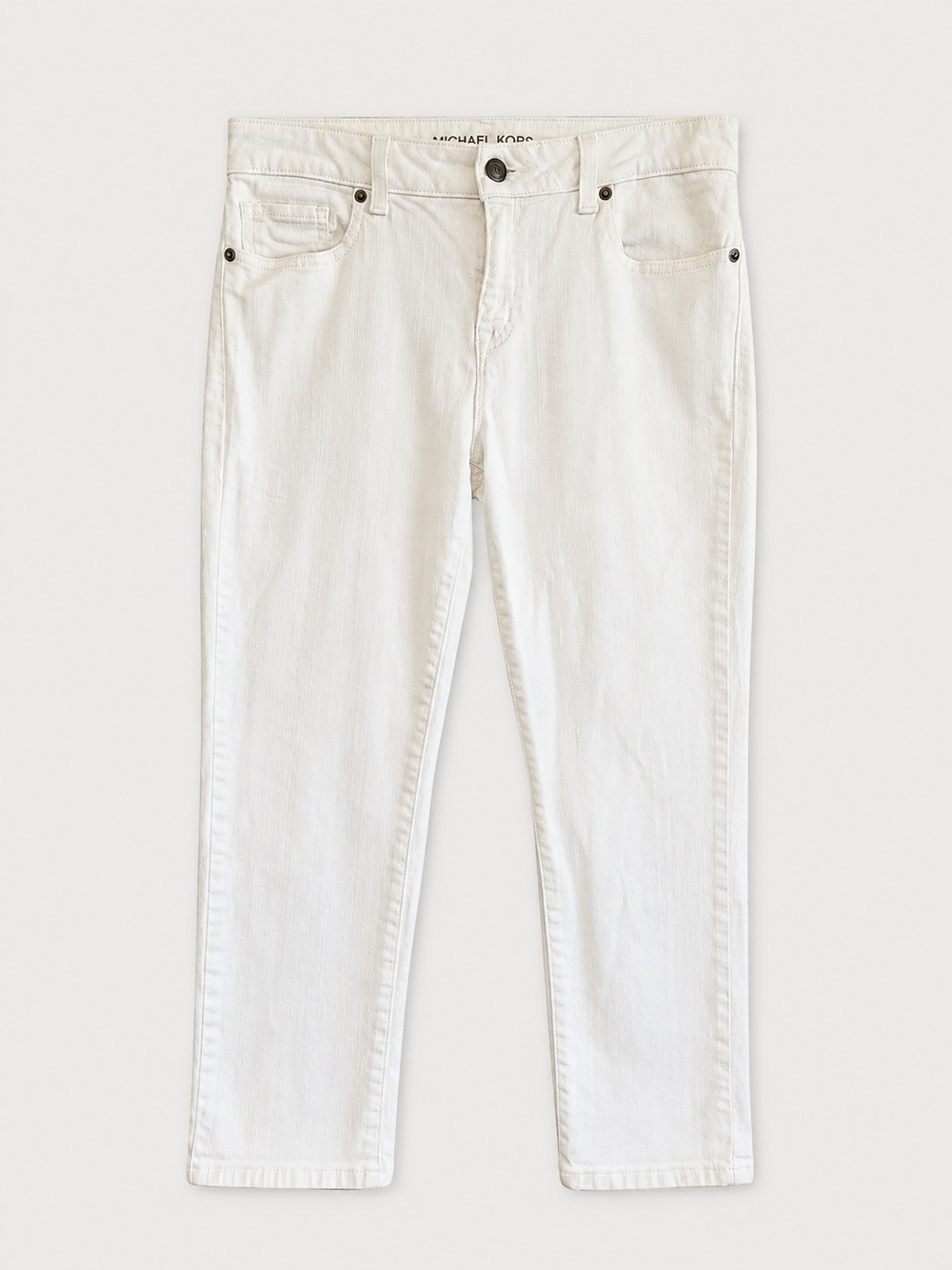 Michael Kors White Cropped Skinny Jeans-Size 4